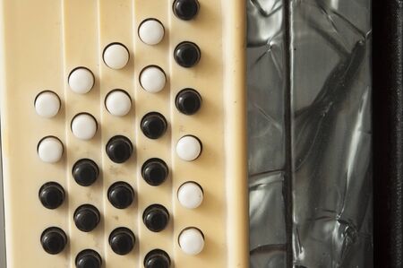 vintage accordion keys close up photo