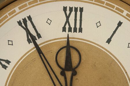 Roman numerals shows for five minutes twelve hours. Holiday New year の写真素材