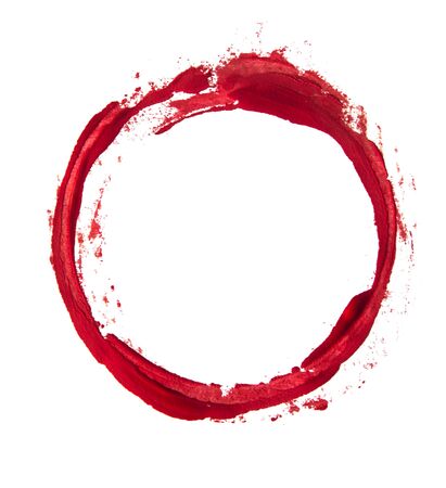 brush stroke in the form of a circle. Drawing created in ink sketch handmade technique. Circle doodleの写真素材