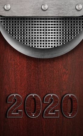 2020 New Year banner, logo for your seasonal holidays flyers, greetings and invitations, christmas...
