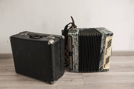 classical retro bayan (accordion), musical instrument の写真素材