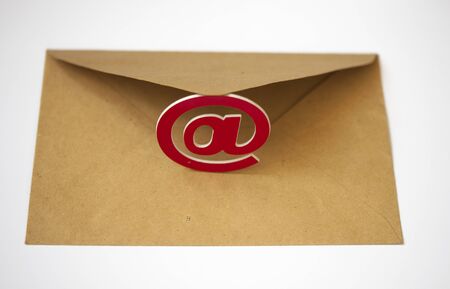 Email symbol on business letters concept for internet, contact us and e-mail address