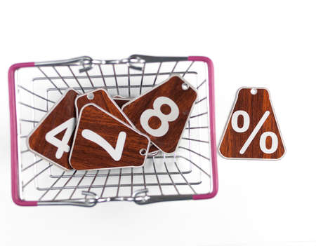 red percentage sign abstract background, sale advertising template, original poster for discount, sale banner with digits, background with percent symbolの写真素材