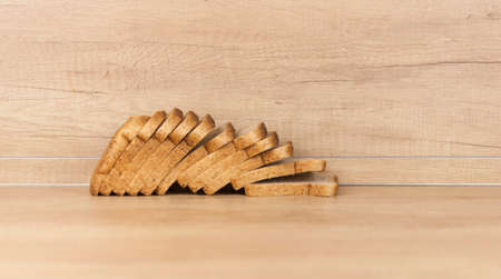 Homemade toasted whole wheat bread,の写真素材