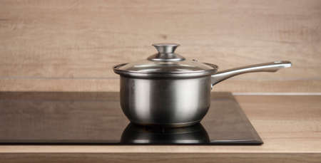 Kitchen sketching. The ladle on a hot stove.の写真素材