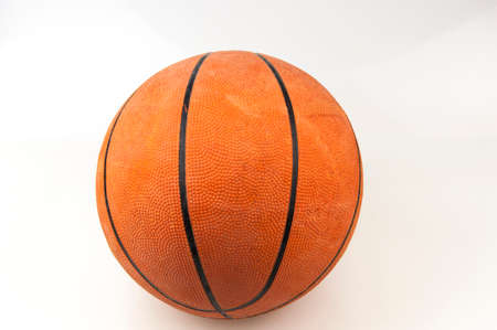 Basketball ball over white background. Orange ball, sports concept.の写真素材
