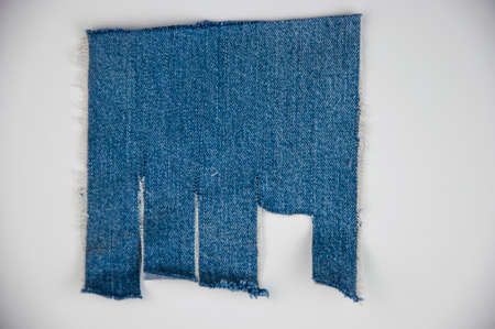 Denim patch, the patch label on a white background