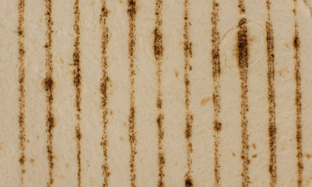 Grilled tortillas, flatbreads on wood table background. Copy space. Top view.