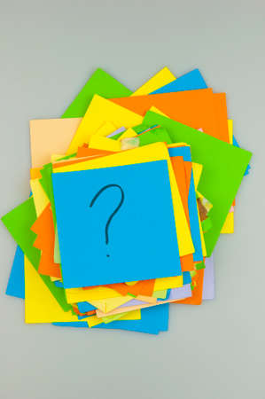 Question mark heap on white concept for confusion, question or solutionの写真素材