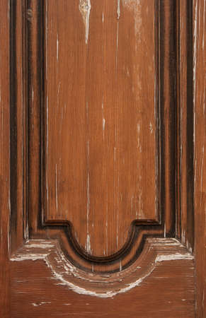 Detail of wood carving art. Abstract art carved into wooden doors with exquisite beautyの写真素材