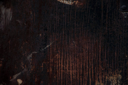 Rusted on surface of the old iron, Deterioration of the steel, Decay and grunge Texture backgroundの写真素材