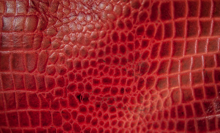 Close-up of the red wavy plastic surface texture for background and wallpaper.の写真素材