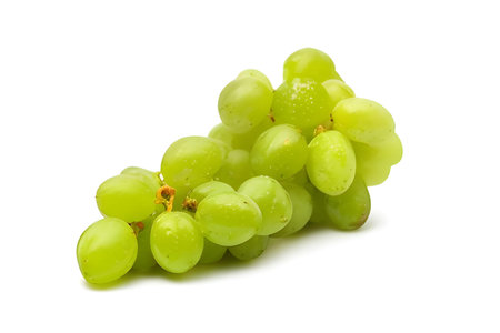 green grapes isolated on white background. studio. photo icon for food blogの素材