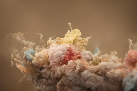 Colorful cloud of ink in water. Abstract background. Toned.の素材