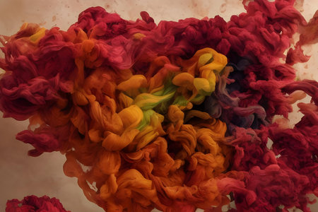 Abstract background of colored ink in water. Abstract background for design.の素材