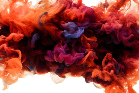 Abstract colored smoke on a white background. Background from the smoke of vapeの素材