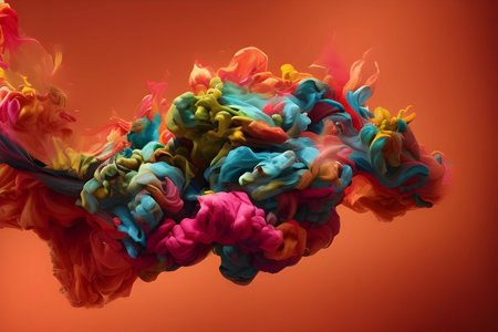 Colorful ink in water. Abstract background. Cloud of ink.の素材