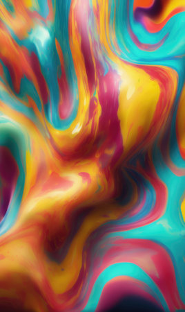 Colorful psychedelic liquefaction background. Abstract backdrop with blur effect.の素材