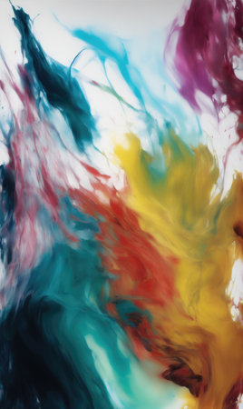 Abstract background of acrylic paint in water. Colorful abstract background.の素材