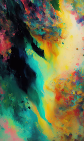 Abstract background of acrylic paint in watercolor style. Multicolor spots.の素材