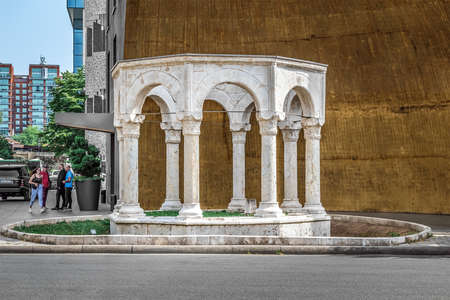 Tirana, Albania - June 21, 2021: Kapllan Pasha Tomb in Tirana. Ancient architectural monument in the center of the Albanian capitalのeditorial素材