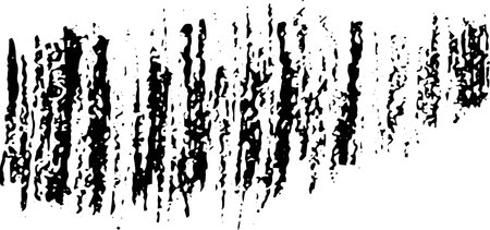 Abstract brush strokes texture for overlay. Rough grunge hand-drawn black vector design element isolated on transparent background. Vintage illustration with scratched, broken effectのイラスト素材