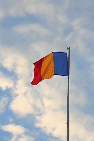 romanian flagの写真素材