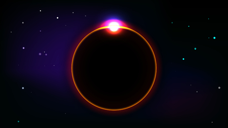 eclipse and universe vector backgroundのイラスト素材