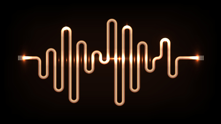 Copper sound wave abstract vector backgroundのイラスト素材