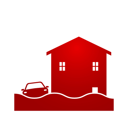 Flash flood icon logo.のイラスト素材
