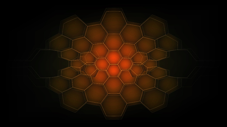 Beehive computer technology abstract backgroundのイラスト素材