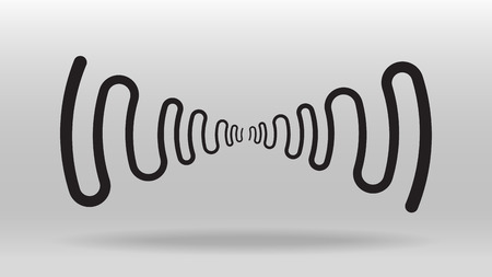 frequency sound wave vector backgroundのイラスト素材