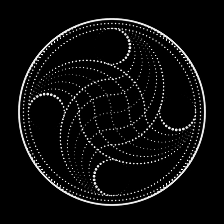 Big data tech dot elements vector backgroundのイラスト素材