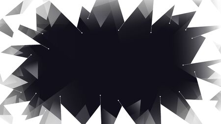 White geometric elements glowing frame abstract background