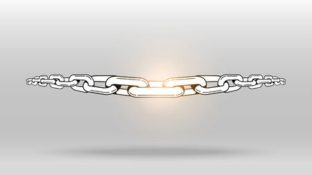 Chain linking with flare vector object backgroundのイラスト素材