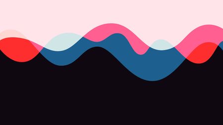 Colorful motion wave overlap light colour abstract vector backgroundのイラスト素材