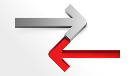 Think different business red and white arrow concept vector backgroundのイラスト素材