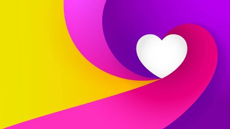Colorful heart love element vector banner valentineâs day backgroundのイラスト素材