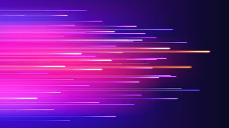 Speed movement technology connection concept neon abstract vector backgroundのイラスト素材