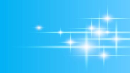 Shiny glitter sparkles starry flash on blue backgroundのイラスト素材