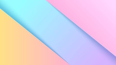 Pastel colorful geometric elements abstract background papercut styleのイラスト素材