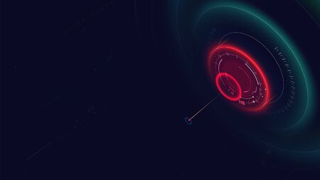Abstract futuristic technology connection circle hud vector background