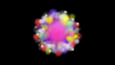 Fume cloud smoke explosion of colored effect vector abstract backgroundのイラスト素材