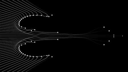 Connection dynamic speed line abstract technology background