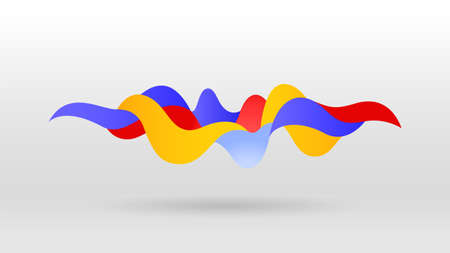 Motion sound wave fluid shape abstract vector backgroundのイラスト素材