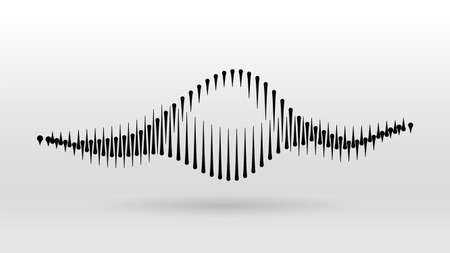 Floating dynamic movement sound wave bar pattern abstract backgroundのイラスト素材