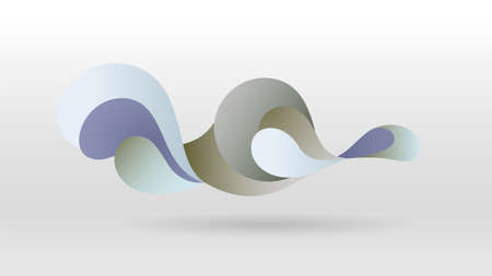 Motion sound wave fluid shape abstract vector backgroundのイラスト素材