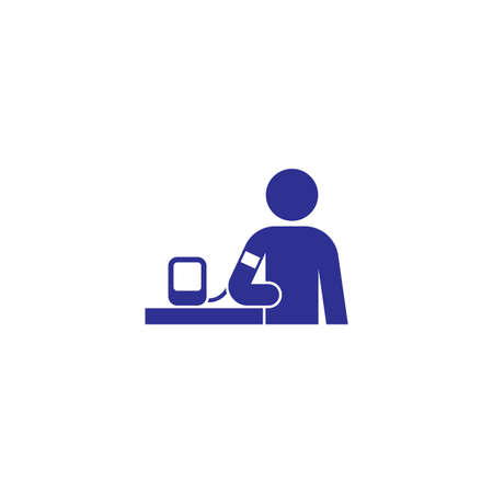 Blood pressure measuring health care icon sign symbolのイラスト素材