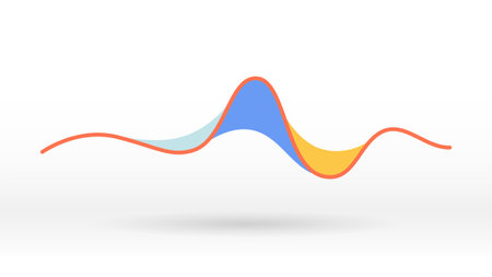 Motion sound wave line and curve elements abstract vector backgroundのイラスト素材