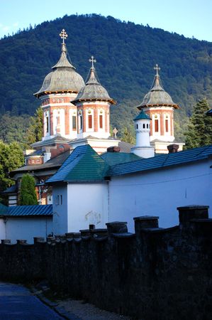 he walls of sinaia monastery, public worship, place, romaniaの写真素材